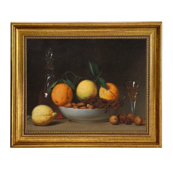 Painting Prints on Canvas Early American Dessert Still Life Framed Oil Painting Print on Canvas in Antiqued Gold Frame