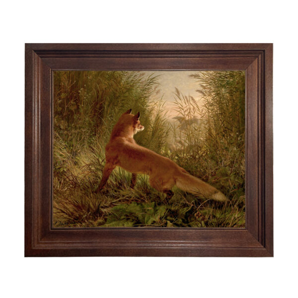 Equestrian/Fox Equestrian Fox Flushing Ducks Framed Oil Painting Print on Canvas