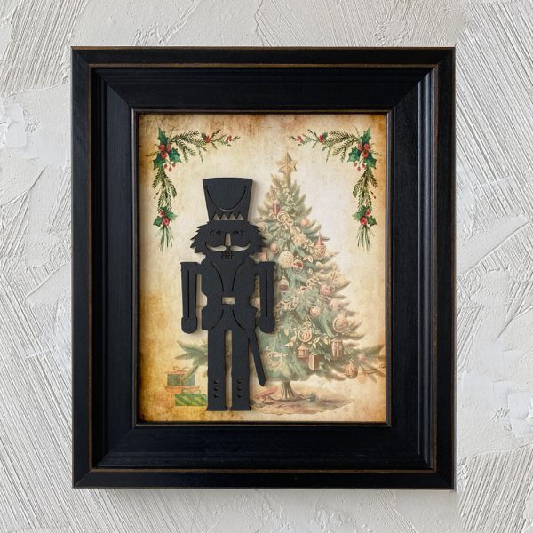 Christmas Christmas The Nutcracker Framed Wood Silhouette