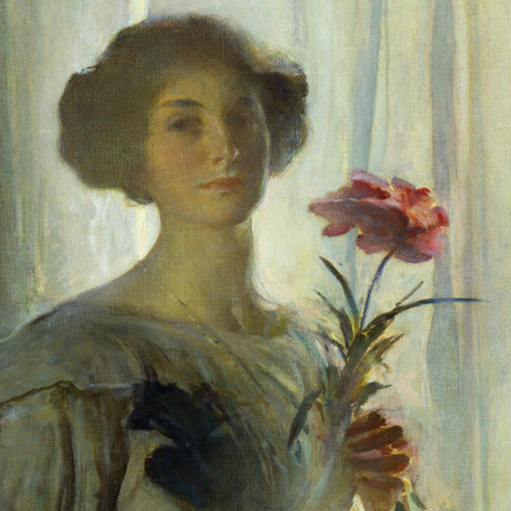 Painting Prints on Canvas Victorian June, Woman with Flowers, Oil Painting ...