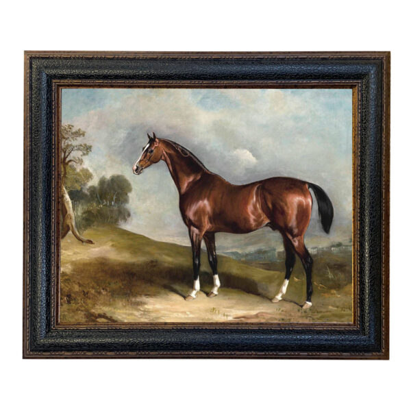 Equestrian/Fox Equestrian Portrait of Sultan in Landscape Oil Painting Print on Canvas