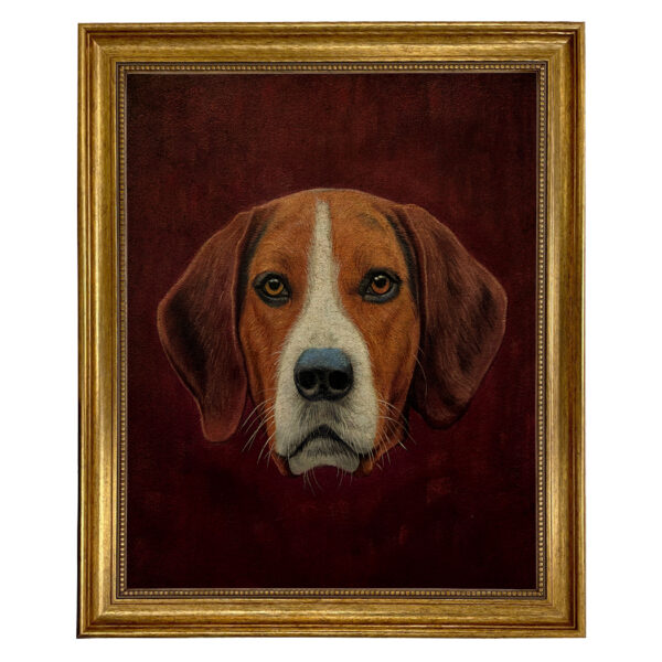 Dogs/Cats Dogs Fox Hound Hunting Dog Framed Oil Painting Print on Canvas