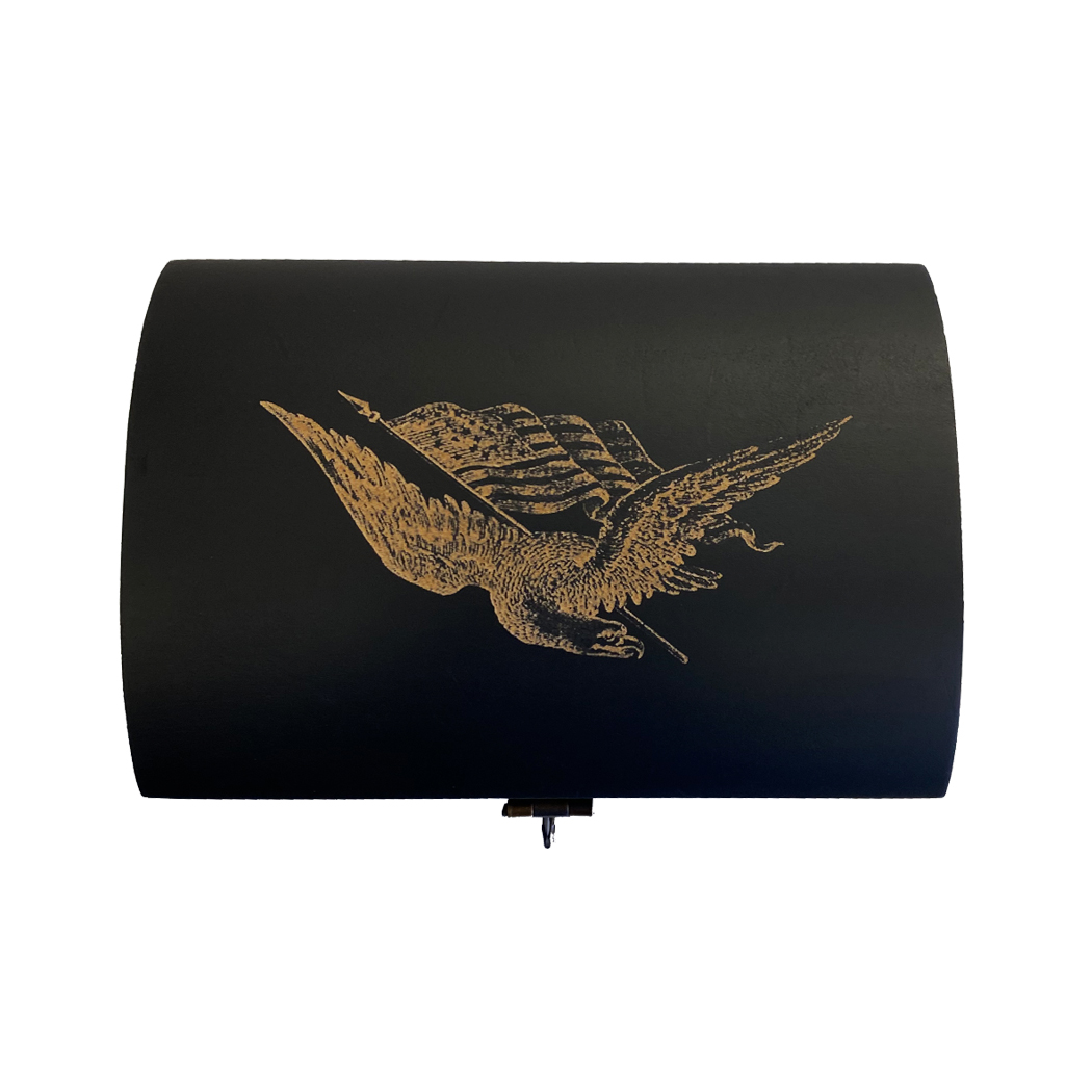 Decorative Boxes Lodge 4-3/4″ American Eagle with Flag  ...