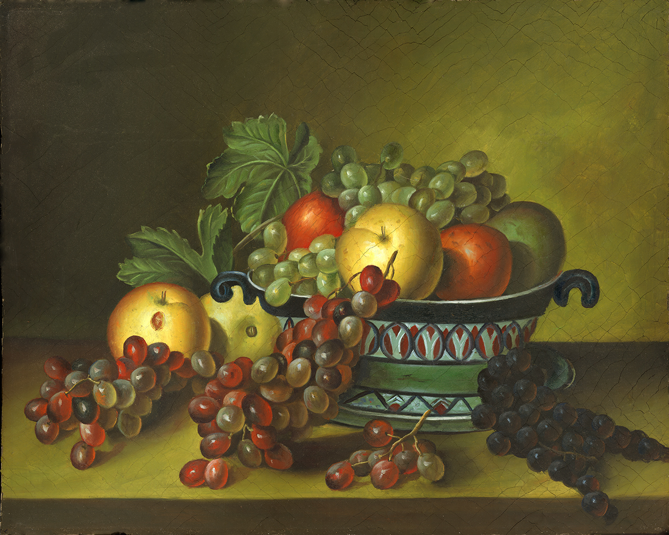 Painting Prints on Canvas Early American Bowl of Fruit by Rubens Peale (1784-18 ...