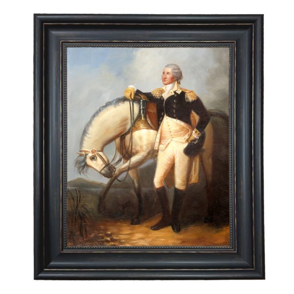 Painting Prints on Canvas Revolutionary/Civil War General George Washington with Horse After John Trumbull