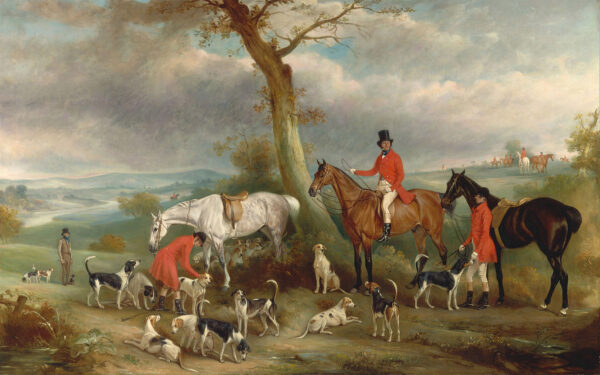 Equestrian/Fox Equestrian Thomas Wilkinson Hunt Framed Oil Painting Print on Canvas