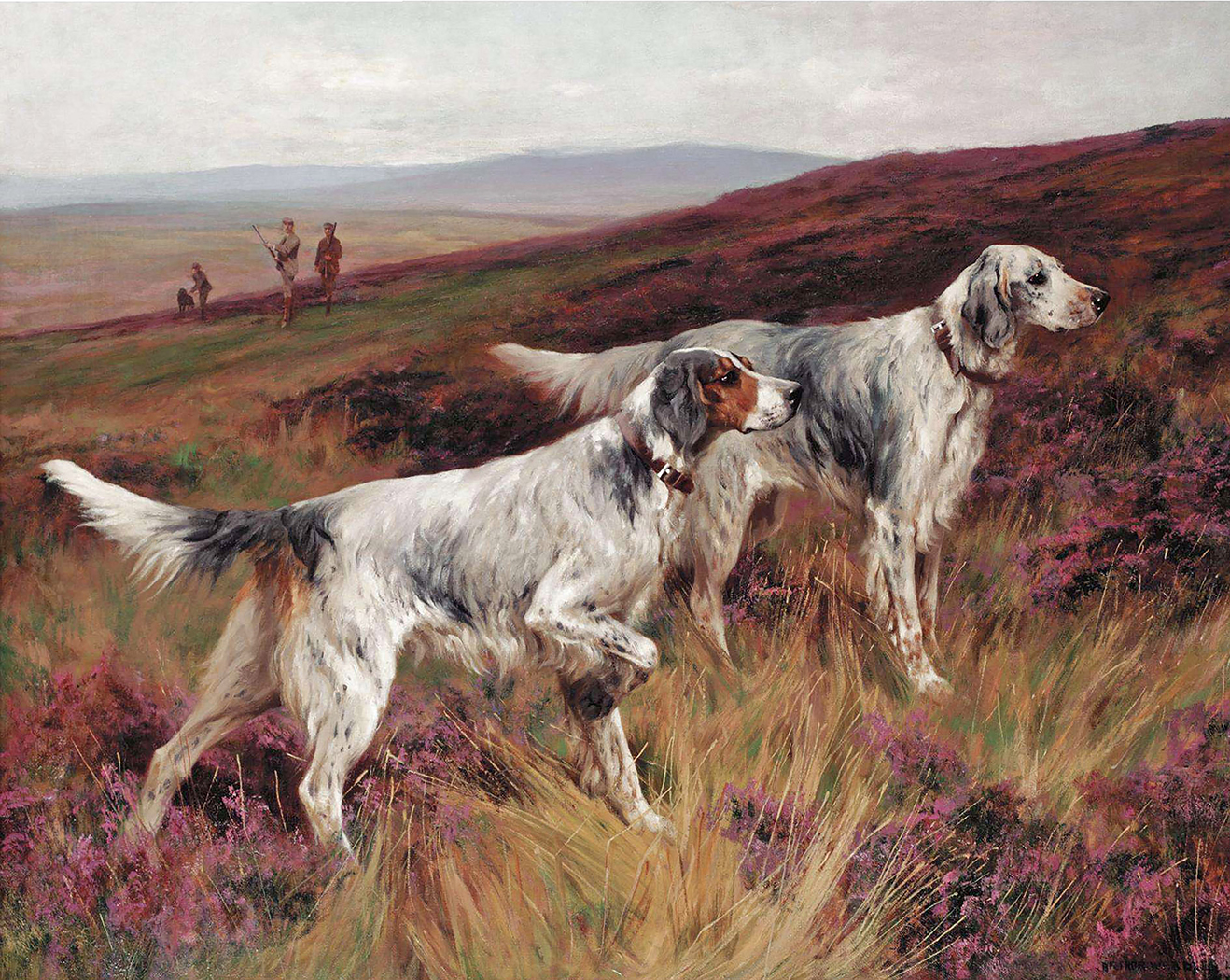 Cabin/Lodge Animals Two Setters on a Grouse by Arthur Ward ...