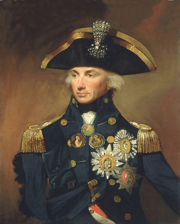 Nautical Nautical British Rear Admiral Sir Horatio Nelson Framed Oil Painting Print on Canvas