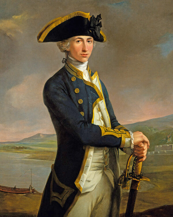 Nautical Nautical Captain Horatio Nelson Framed Oil Painting Print on Canvas