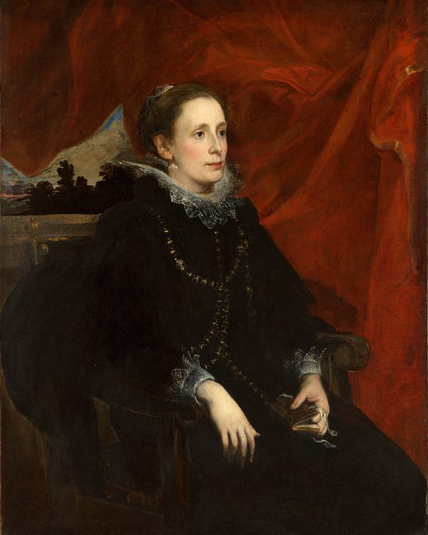 Painting Prints on Canvas Moody Portrait of Marchesa Durazzo by Anthony van Dyck Framed Oil Painting Print on Canvas