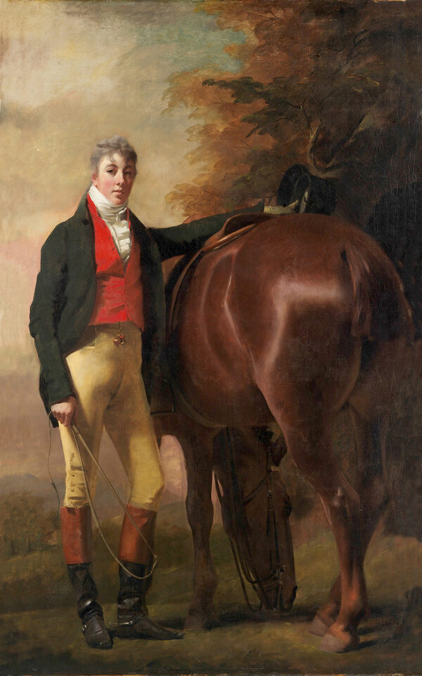 Equestrian/Fox Equestrian George Harley Drummond (c. 1808) Framed Oil Painting Print on Canvas