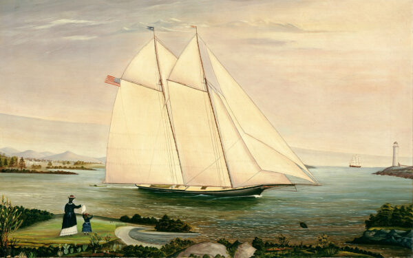 Nautical Nautical American Schooner Oil Painting Print on Canvas