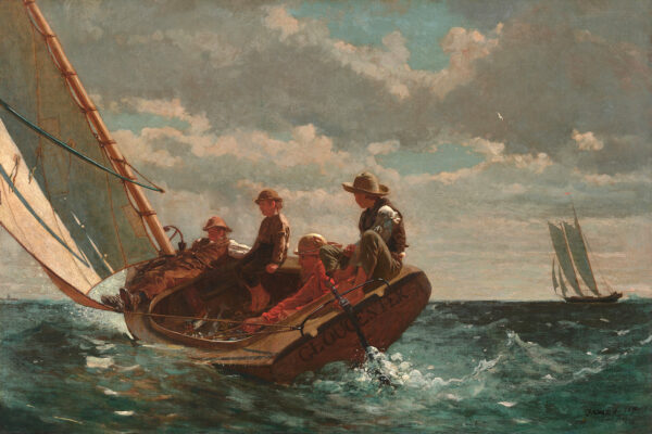 Nautical Children Breezing Up by Homer Winslow Oil Painting Print on Canvas