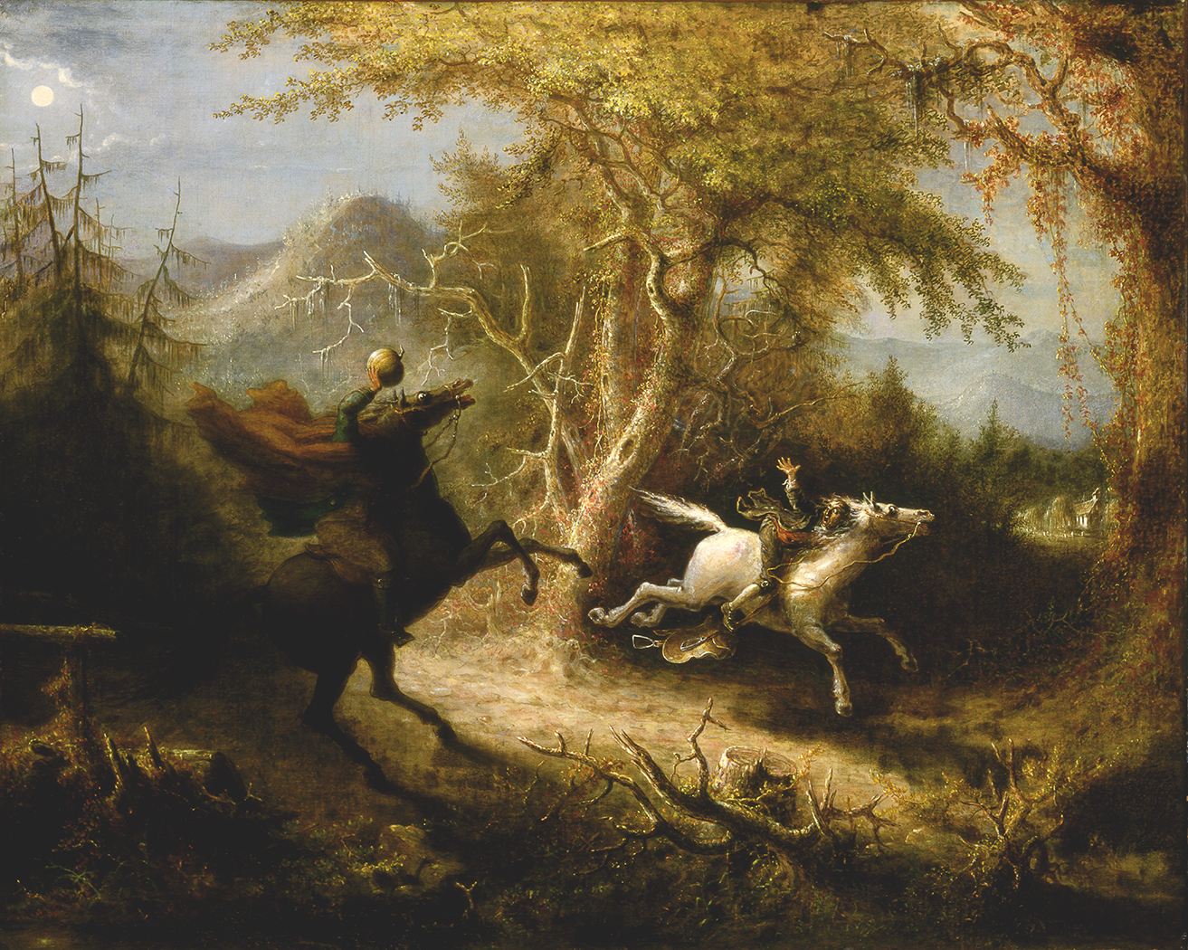 Equestrian/Fox Early American Headless Horseman Pursuing Ichabod Cra ...