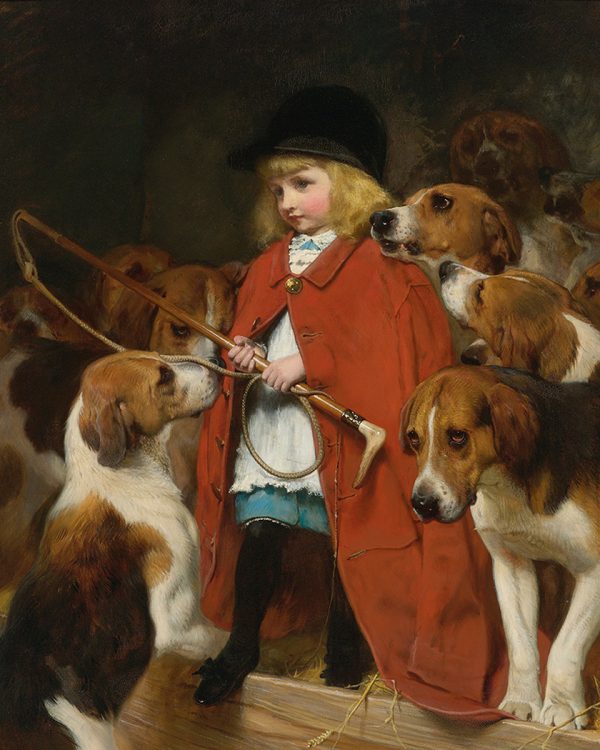 Equestrian/Fox Children The New Whip by Charles Burton Barber