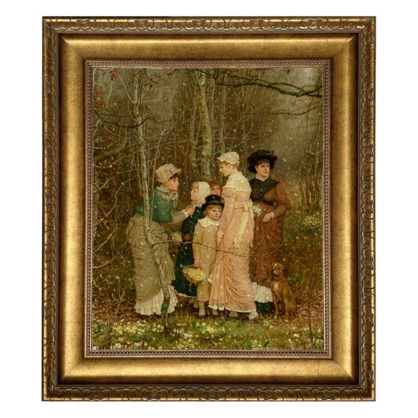 Holiday Children Springtime Snow Victorian Girls