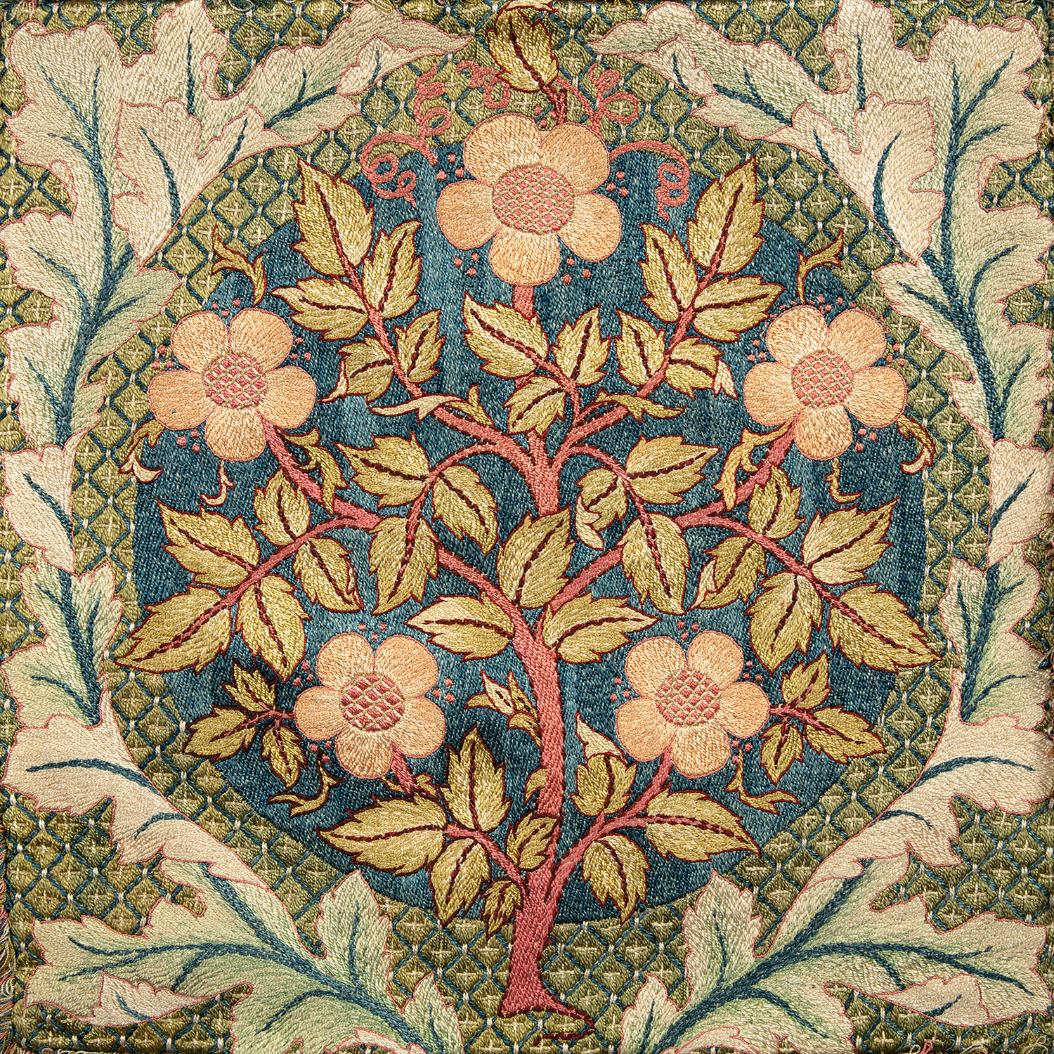 Botanical Botanical/Zoological William Morris Flowering Framed Textil ...
