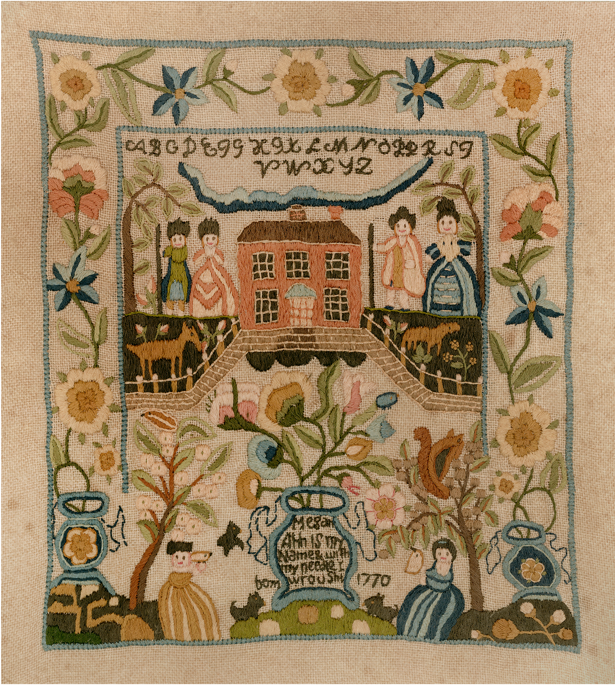 Sampler Prints Early American Megan Ann 1770 Antique Embroidery Need ...