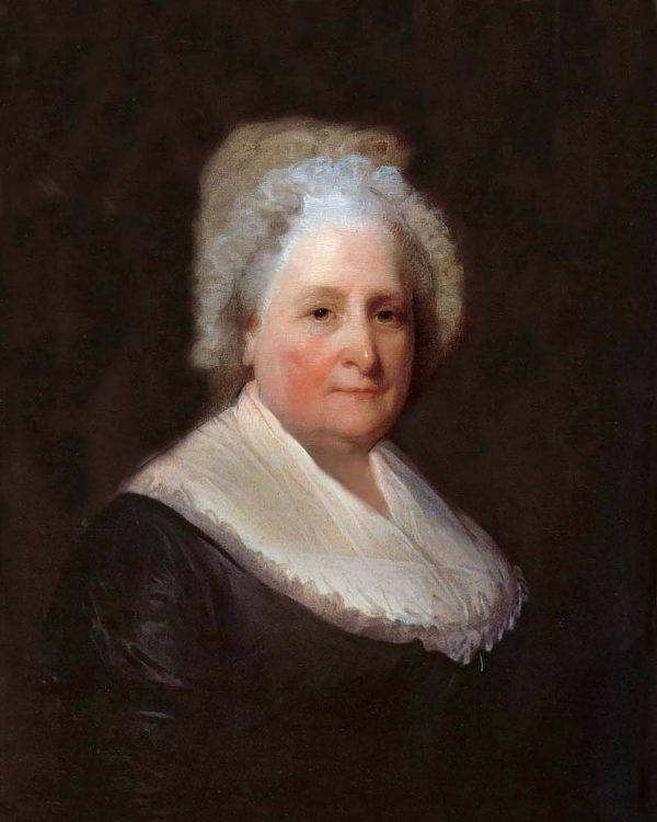 Painting Prints on Canvas Portrait Martha Washington by Gilbert Stuart (American, 1755-1828)