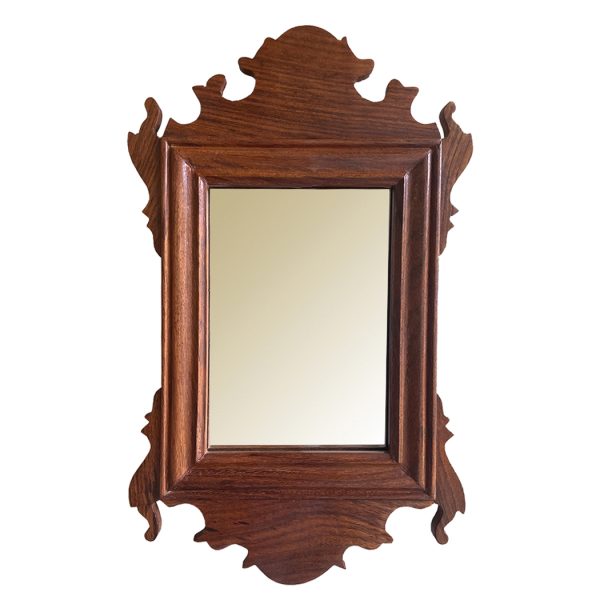 Decor Early American 11″ Small Wood Colonial Style Chippendale Mirror