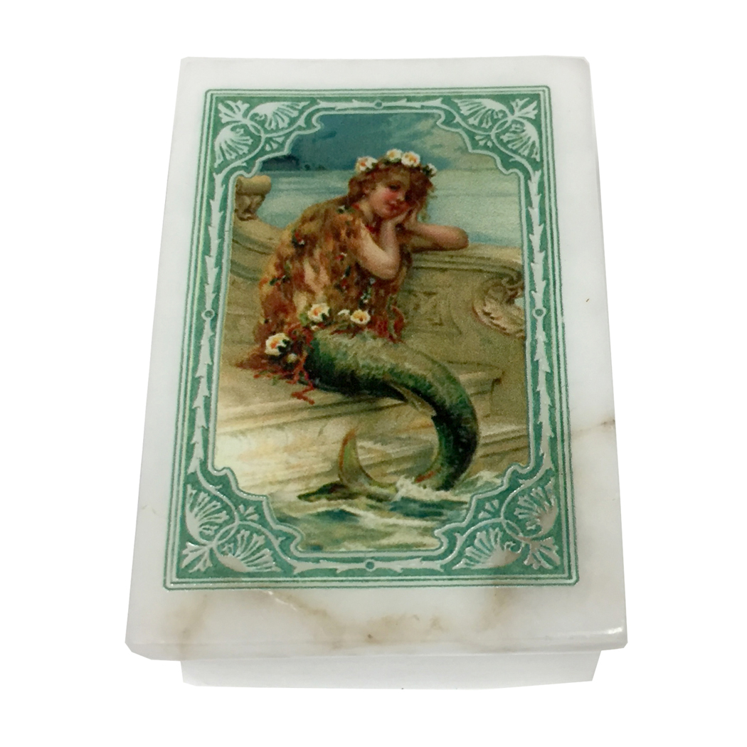 Decorative Boxes Children 3″ Mermaid Daydreaming Printed W ...