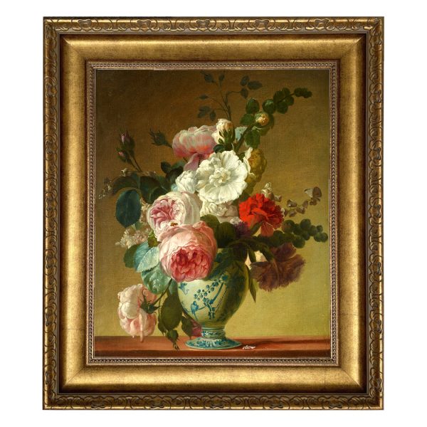 Painting Prints on Canvas Botanical/Zoological Floral Still Life with Peonies and Roses