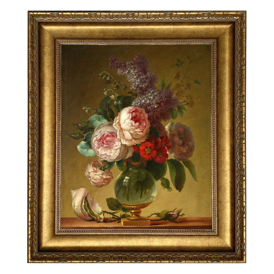 Painting Prints on Canvas Botanical/Zoological Floral Still Life with Lilacs and Peon ...