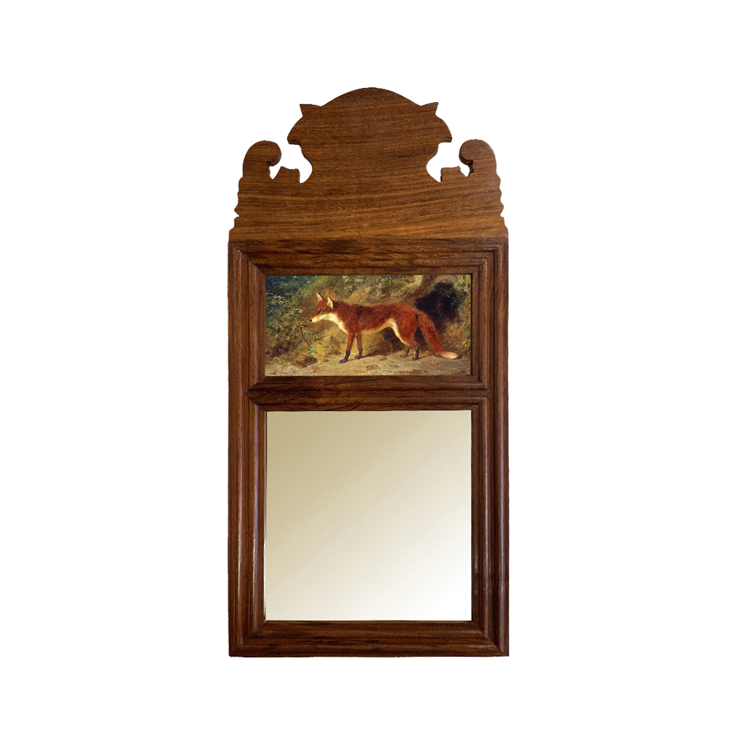 Decor Early American 18-3/4″ Wood Framed Mirror with  ...