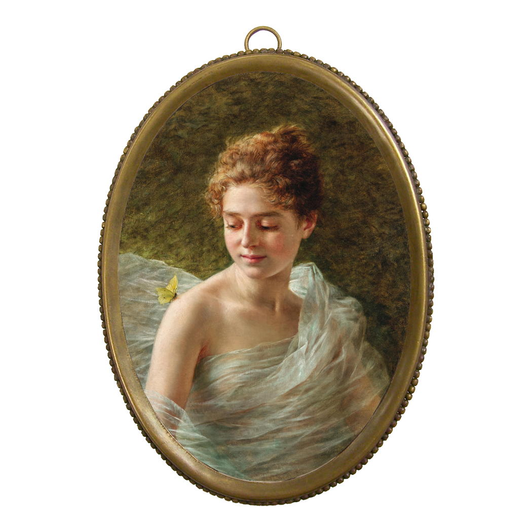 Portrait Portrait 6-1/4″ The Yellow Butterfly in A ...