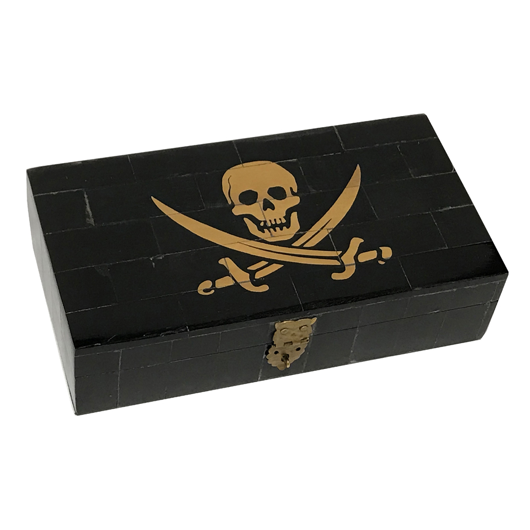 Scrimshaw/Horn & Bone Boxes Pirate 6-1/4″ Pirate Captain Jack Rackh ...