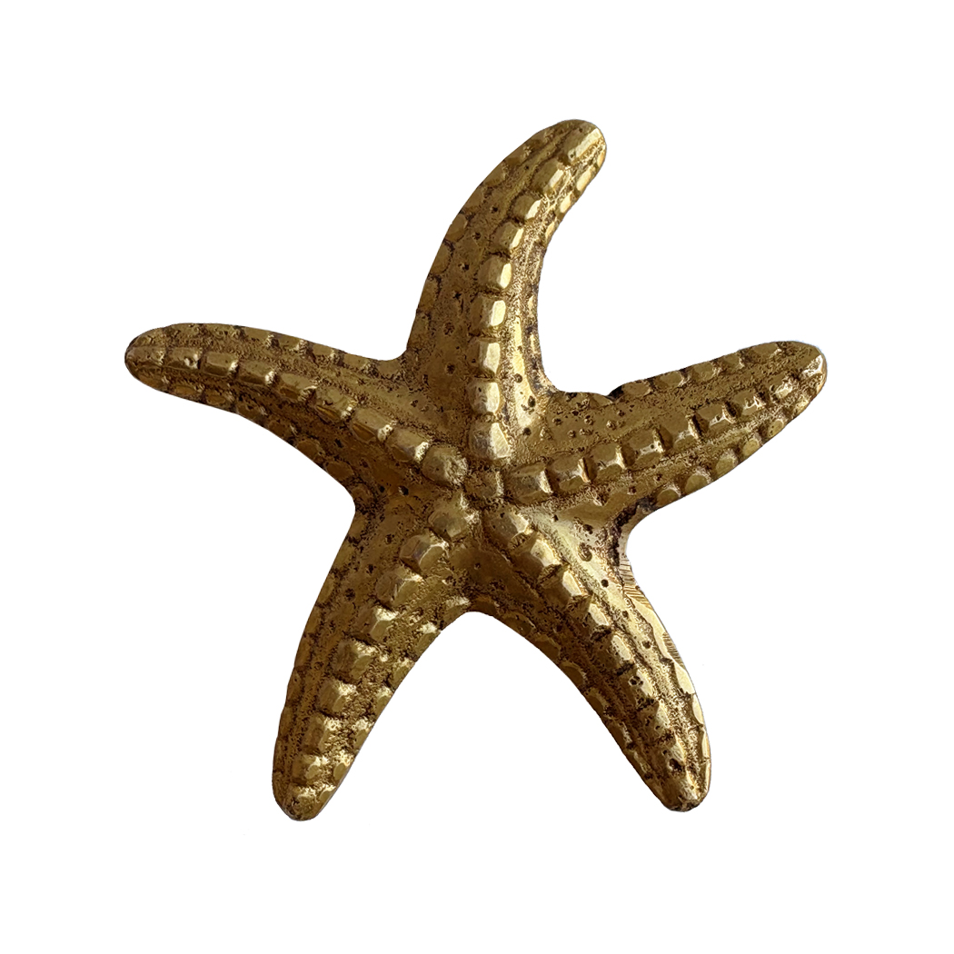 Paperweights Botanical/Zoological 3-3/4″ Antiqued Brass Starfish P ...