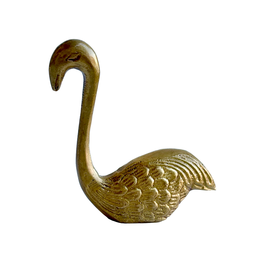 Paperweights Botanical/Zoological 3″ Antiqued Brass Flamingo Paper ...