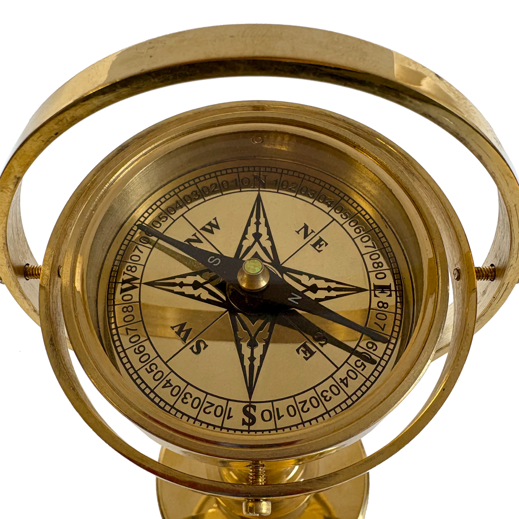 Compasses Nautical 6-1/2″ Polished Brass Gimbal Com ...