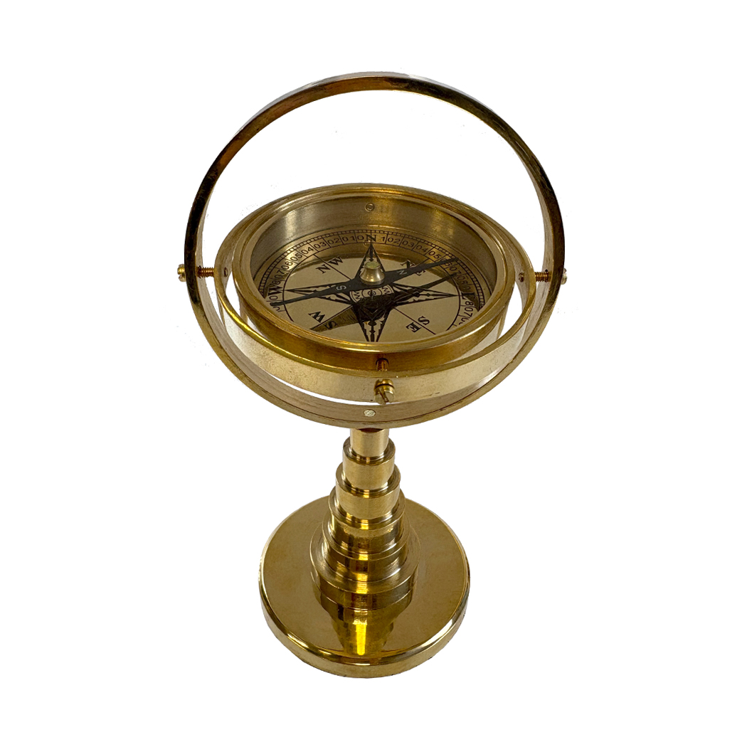 Compasses Nautical 6-1/2″ Polished Brass Gimbal Com ...