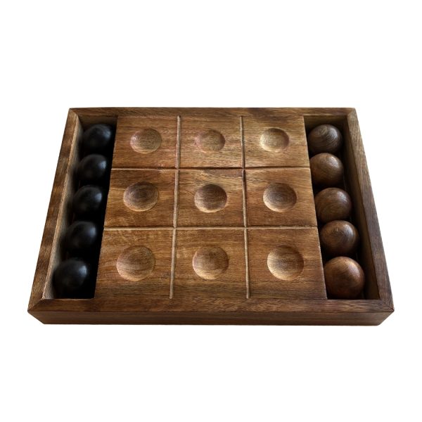 Toys & Games Lodge 11-3/4″ Mango Wood Tic Tac Toe Board