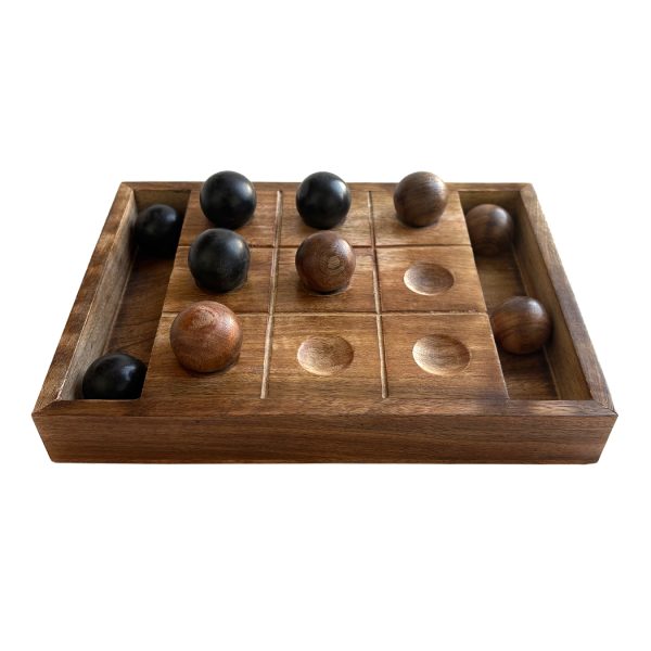 Toys & Games Lodge 11-3/4″ Mango Wood Tic Tac Toe Board