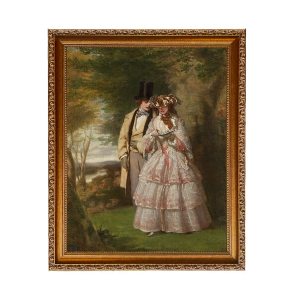 Painting Prints on Canvas Victorian Derby Day Romantic Couple