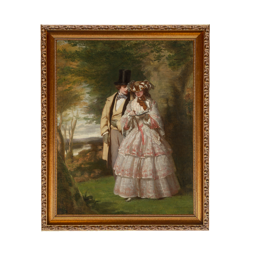 Painting Prints on Canvas Victorian Derby Day Romantic Couple ...