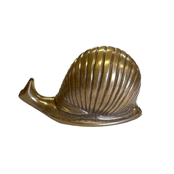 Paperweights Botanical/Zoological 3-1/4″ Snail Antiqued Brass Snail Paperweight Figurine