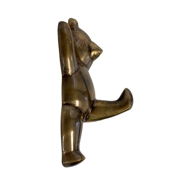 Lodge & Equestrian Decor Lodge 5″ Antiqued Brass Dancing Bear Wall Hook