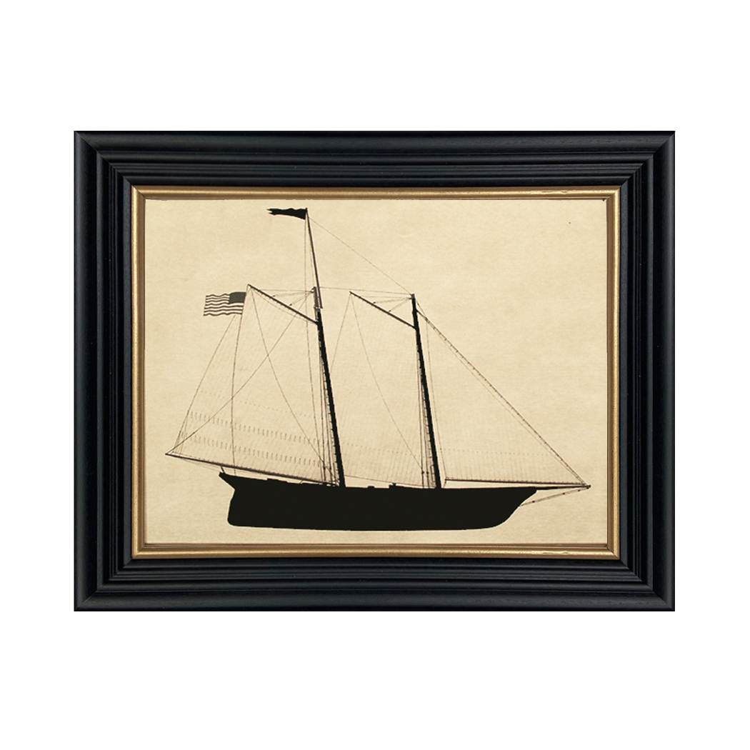 Framed Silhouettes Nautical America 1851 First America’s Cup ...