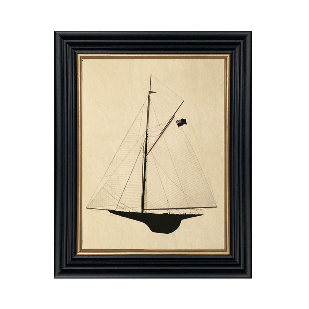 Framed Silhouettes Nautical Shamrock III America’s Cup 1903  ...
