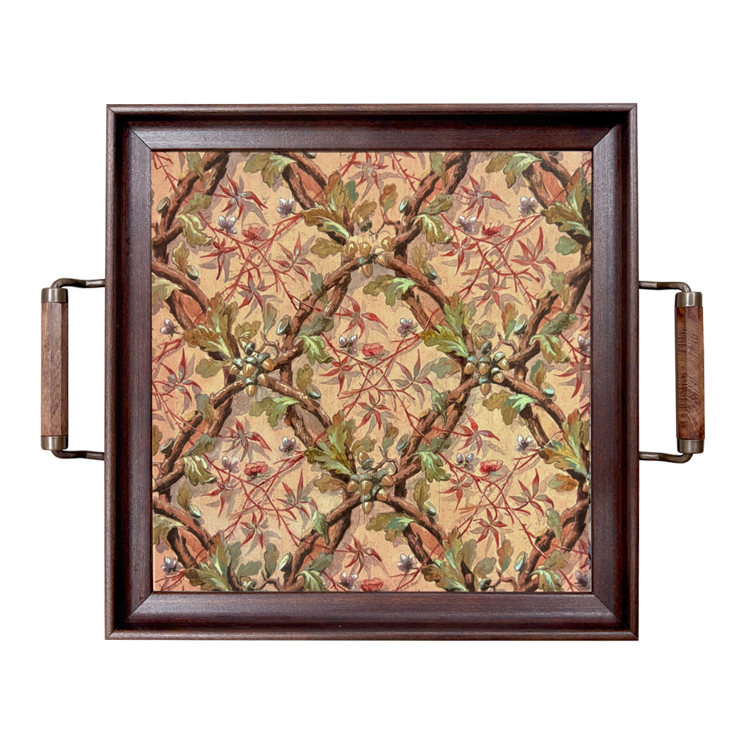 Lodge & Equestrian Decor Lodge Acorn and Vine Decorative Wood Tray wi ...