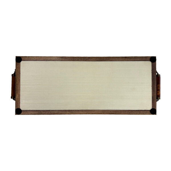 Lodge & Equestrian Decor Decorative Tray Fox Hunt Wood Tray with Wood and Antiqued Brass Handles