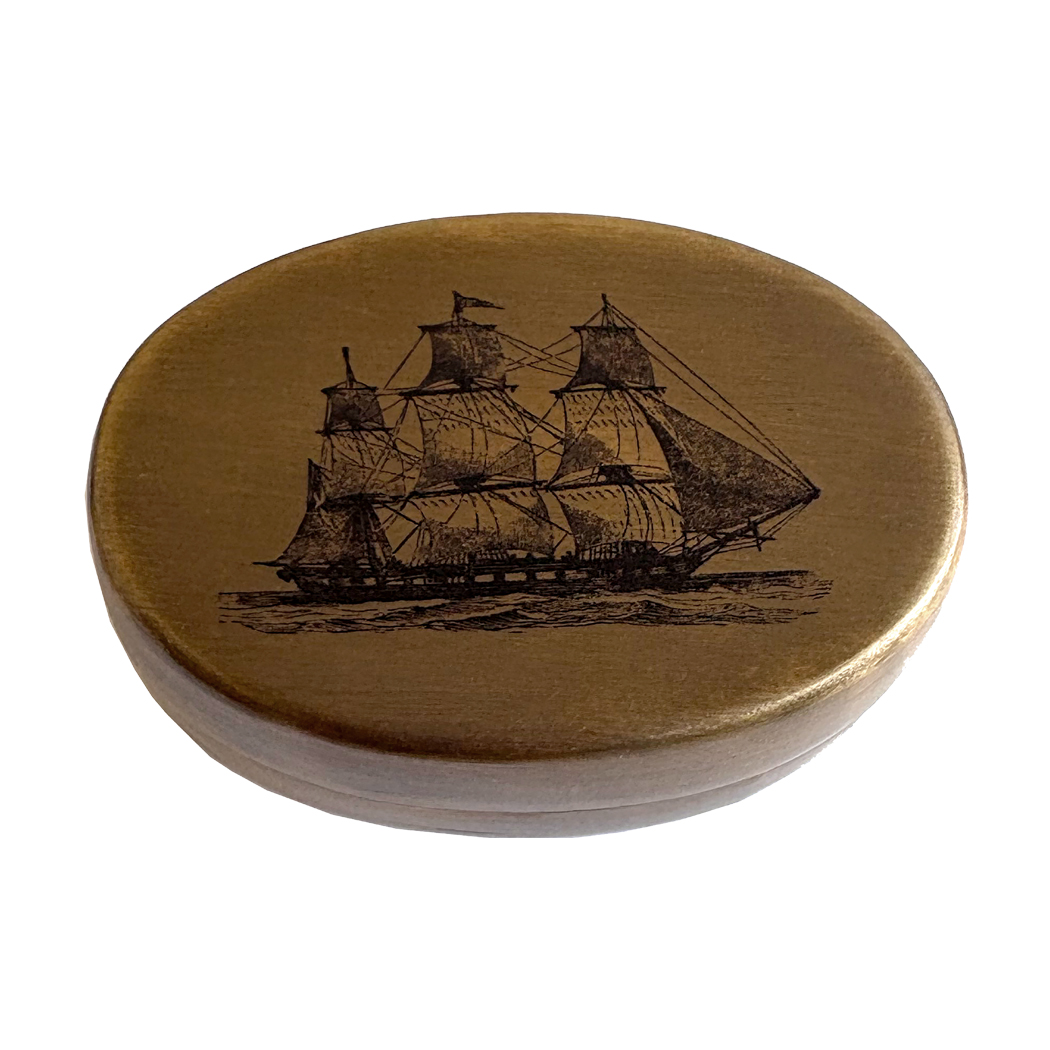 Decorative Boxes Equestrian 3″ Sailing Ship Pill Box, Antiqu ...