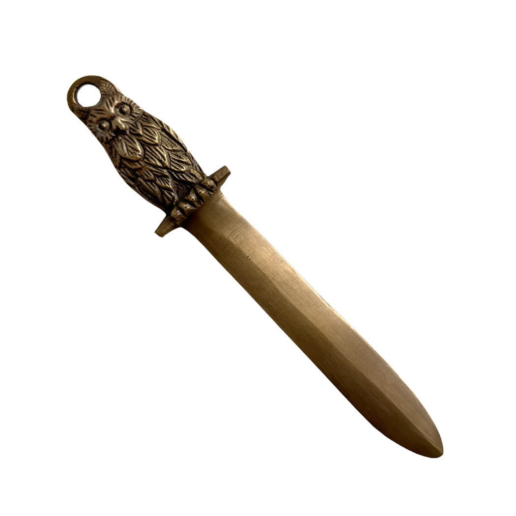 Letter Openers/Magnifiers Lodge 8″ Owl Letter Opener, Antiqued B ...