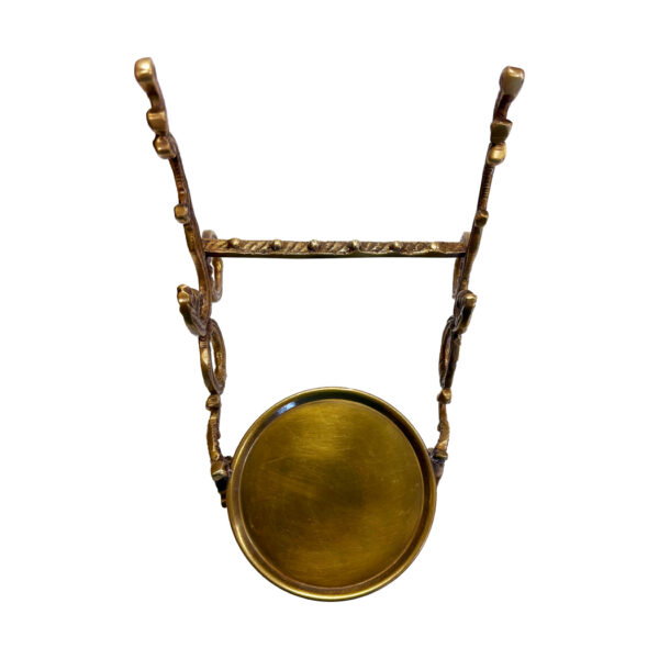 Teaware Teaware Antiqued Brass Cup and Saucer Stand, Vintage Style