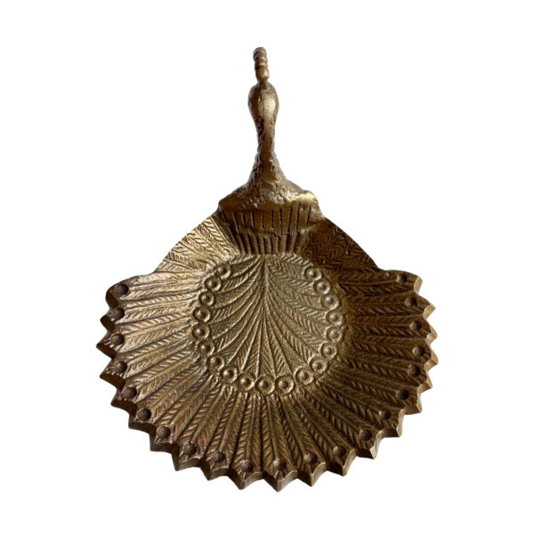 Jewelry Victorian Vintage Style Peacock Change or Jewelry Tray, Antiqued Brass Finish