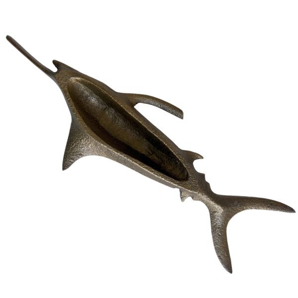 Paperweights 8-3/4″ Swordfish Paperweight Figurine, Antiqued Brass