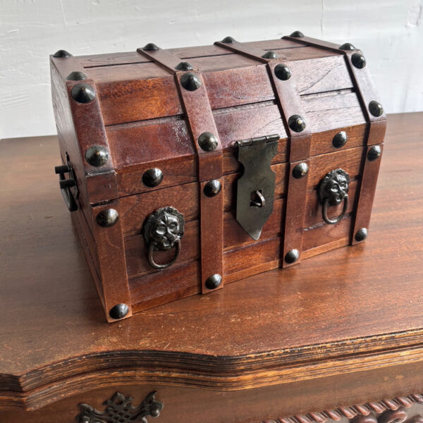 Decorative Boxes Nautical 11-3/4″ Pirate Chest with Iron Lock